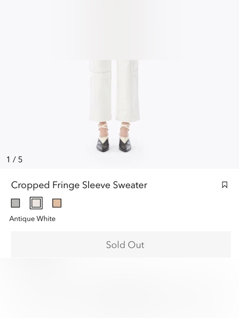 3.1 Phillip Lim Cropped Fringe Sleeve Sweater - Picture 5 of 9